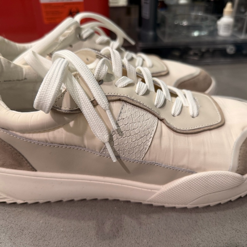 Dolce Vita White and Cream Sneakers
